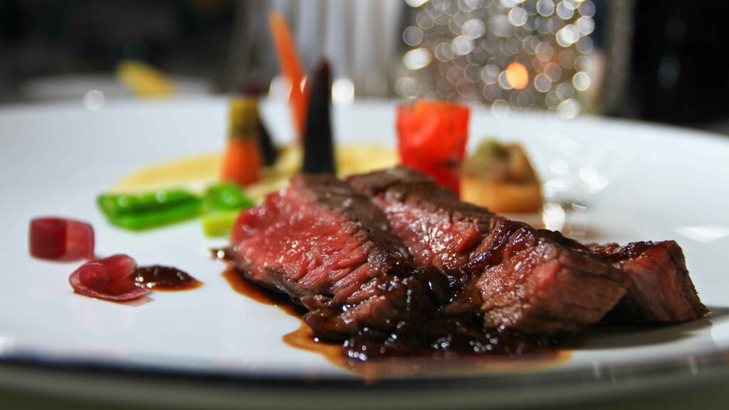 steak on a plate